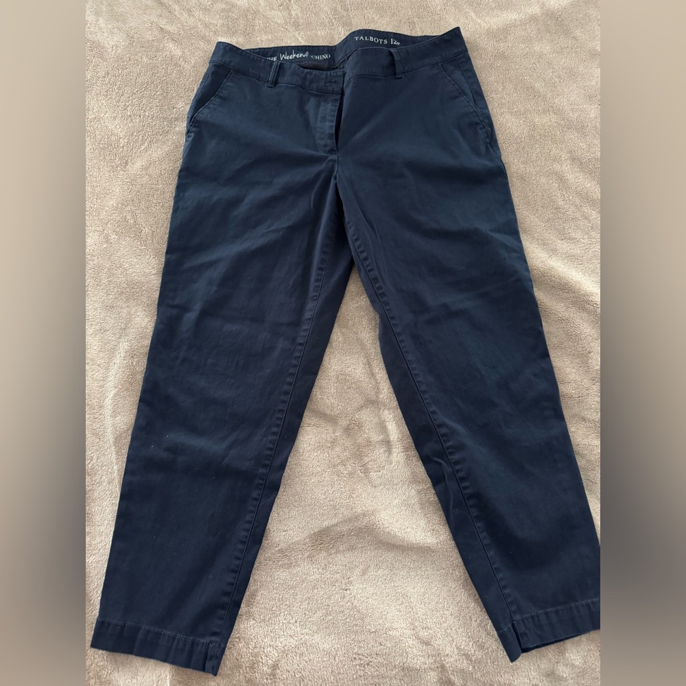 Talbots Midnight Blue Chino Pants 12P
